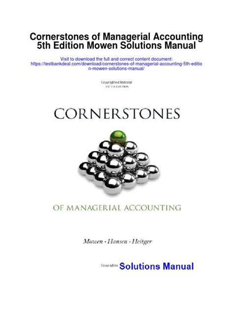 Cornerstones of managerial accounting mowen 5th edition solutions manual. - Zur entstehung der gesellengilden im spätmittelalter.
